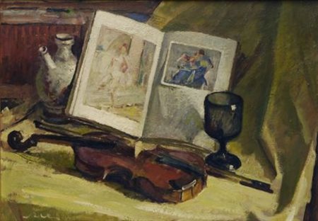 Giulio Salti (Barberino di Mugello, 1899 - Firenze, 1987) NATURA MORTA CON...