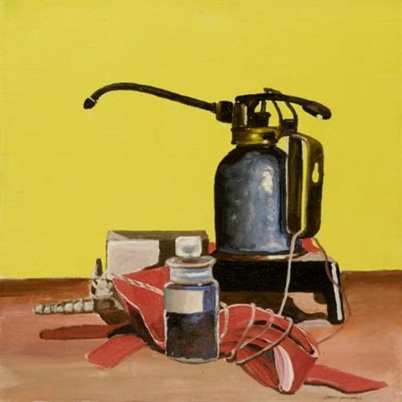 Gianni Cacciarini (Firenze, 1941) NATURA MORTA olio su tela, cm.40x40 Firma...