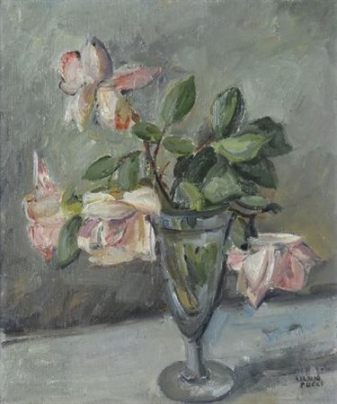 Silvio Pucci (Pistoia, 1892 - Firenze, 1961) FIORI Olio su tela, cm. 35,5x30...