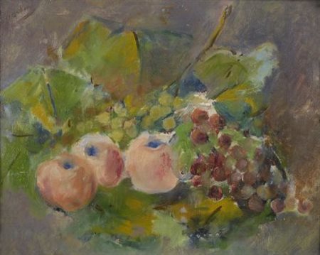 Armando Spadini (Poggio a Caiano, 1883 - Roma, 1925) NATURA MORTA CON UVA E...