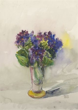 Silvio Pucci (Pistoia, 1892 - Firenze, 1961) FIORI Acquerello su carta, cm....