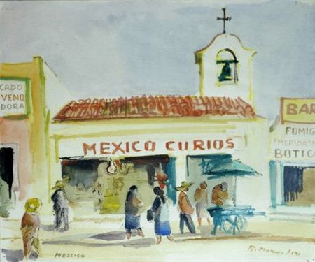 Rodolfo Marma (Firenze, 1923 - 1998) MESSICO, 1971 Acquerello su carta, cm....