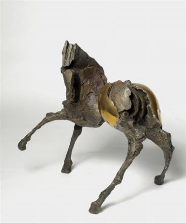 Nag Arnoldi (Locarno, 1928) CAVALLO Bronzo, cm. 33x30; es. 3/3 (esemplare...