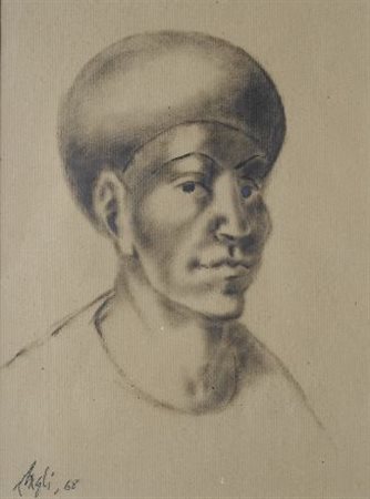 Corrado Cagli (Ancona, 1910 - Roma, 1976) ALESSIO, 1968 Olio su carta, cm....