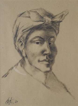 Corrado Cagli (Ancona, 1910 - Roma, 1976) REMIGIO, 1968 Olio su carta, cm....