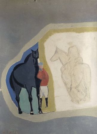 Giuseppe Cesetti (Tuscania, 1902 - 1990) FANTINI Olio su tela, cm. 73x54...