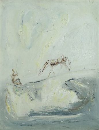 Giovanni Stradone (Nola, 1911 - Roma, 1981) MATTINO, 1957 Olio su tela, cm....