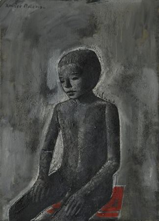 Xavier Bueno (Vera de Bidasoa, 1915 - Fiesole, 1979) RAGAZZO, 1966 Olio su...