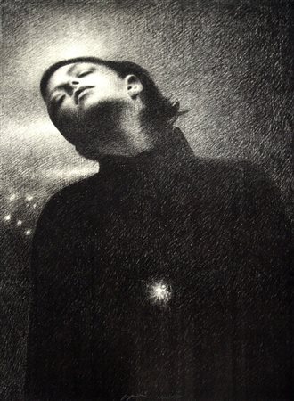 Omar Galliani 1954, Montecchio Emilia (Re) - [Italia] Disegno litografia...