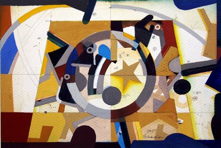 Assadour 1943, Beirut - [Libano] senza titolo tecnica mista su carta 18x26 cm...