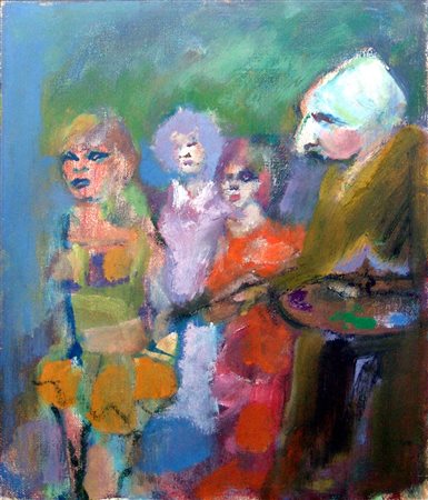 Mino Maccari 1898, Siena (Si) - 1989, Roma (Rm) - [Italia] Pittore e modelle...