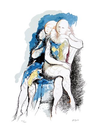 Franco Murer 1952, Falcade (Bl) - [Italia] senza titolo serigrafia 80x60 cm...