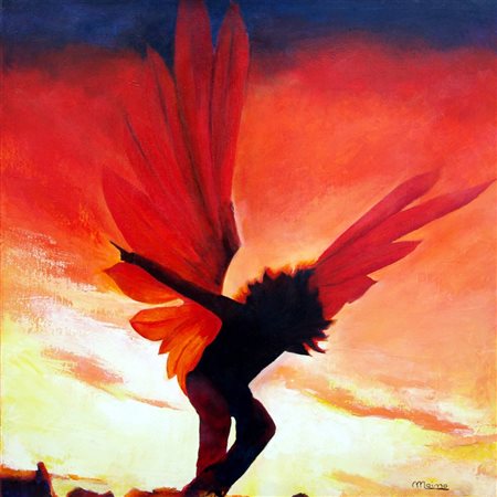 Gabriella Maino 1942, Verbania (Vb) - [Italia] L'angelo della storia acrilico...