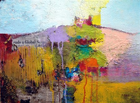 Franco Crocco 1964, Roma (Rm) - [Italia] La casa sulla collina tecnica mista...