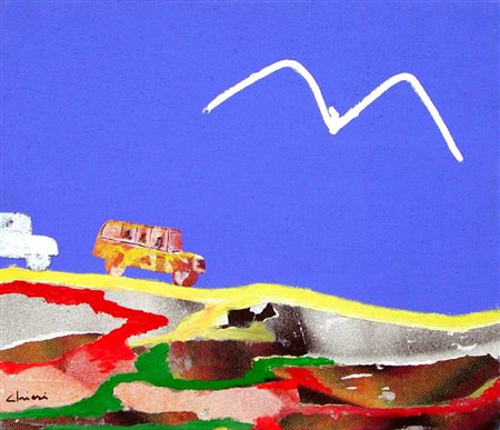 Giorgio Chiesi 1941, Felina (Re) - [Italia] senza titolo olio e collage su...