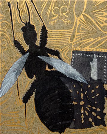 Fathi Hassan 1957, Il Cairo - [Egitto] Sacra Regina formica tecnica mista su...