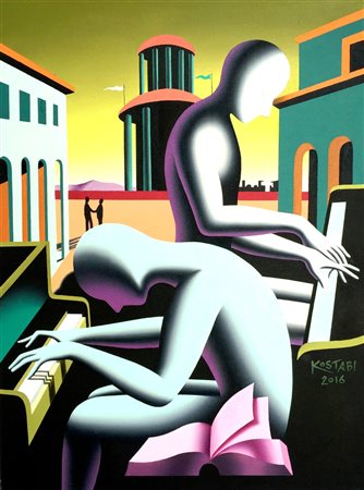 Mark Kostabi 1960, Whittier (California) - [USA] Playing by the book olio su...