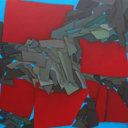 Luciano De Liberato 1947, Chieti (Ch) - [Italia] Terrae motus acrilico su...