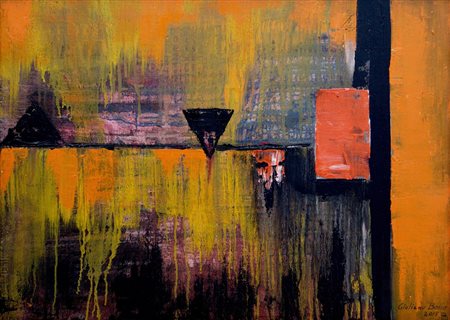 Giuliano Besio 1971, Tirano (So) - [Italia] Ruggine tecnica mista su tela...