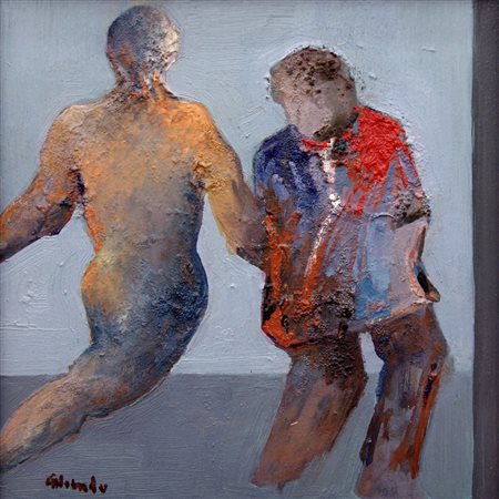 Francesco Caliendo 1945, Napoli (Na) - [Italia] Studio per figure olio su...