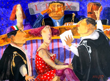 Pino Procopio 1954, Guardavalle (Cz) - [Italia] Arringa finale acrilico su...