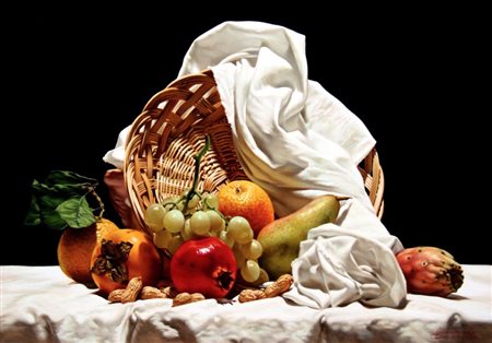 Ferdinando Quintavalla 1951, Parma (Pr) - [Italia] Il cesto di Socrate olio...