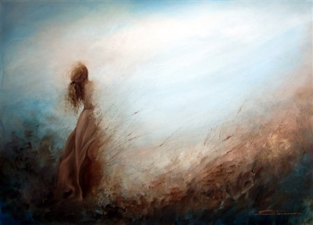 Gianna Stomeo 1959, Martano (Le) - [Italia] Voce di un vento olio su tela...