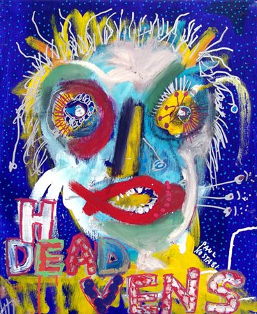 Paul Kostabi 1962, Whittier (California) - [USA] Dead Heavens olio, acrilico...