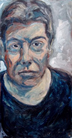 Paolo Amoretti 1963, Genova (Ge) - [Italia] Autoritratto olio su tela 60x30...
