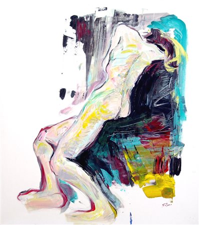 Stefano Colangeli 1960, Terni (Tr) - [Italia] Studio di figura acrilico su...