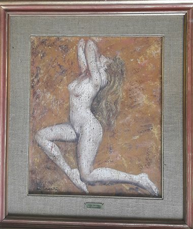 Luigi Tarquini "Nudo femminile" - Olio su tavola - cm 61x51 - Firma in basso...