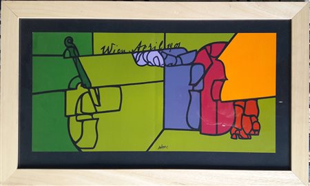 Valerio Adami "Wien, April 1901" - Fotolitografia - cm 27x56,5