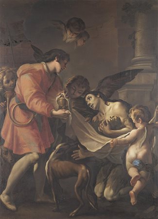 Filippo Abbiati (Milano 1640 - Milano 1715) "Ultima comunione di Santa...