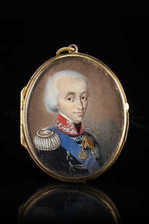 Scuola della seconda met‡ del sec. XVIII "Vittorio Emanuele I" miniatura...