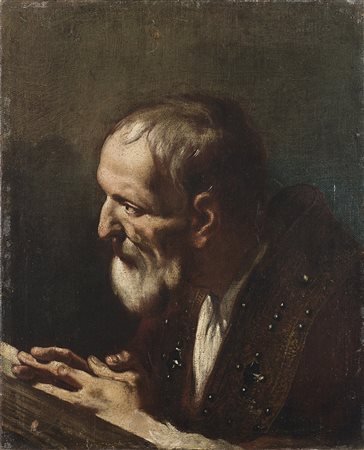 Maestro veneto del secolo XVIII "San Filippo Neri" olio su tela (cm 47x38)...