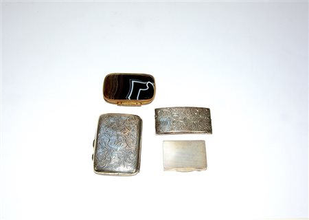 Lotto composto da un portasigarette e un porta biglietti Birmingham 1901, una...