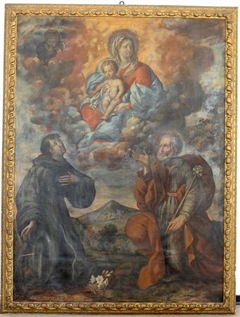 Scuola del sec. XVIII "Madonna con Bambino, Sant'Antonio, San Giuseppe e...