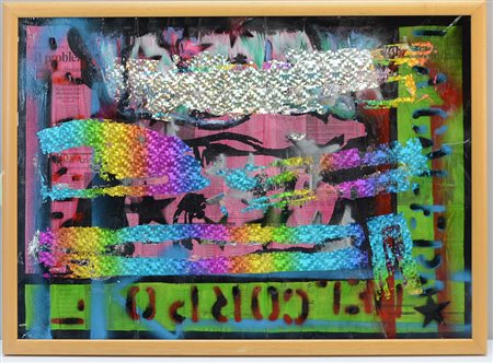 Stella Tasca "L' anima e il corpo 2" 2003, tecnica mista e collage su tela...