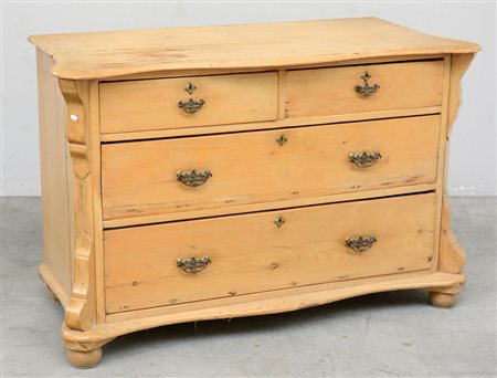 ComÚ in legno chiaro a due cassetti piccoli sottopiano e due grandi sul...