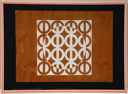 Firma indecifrata, "Senza titolo", litografia, 1969 (cm 48x65,5), numerata...