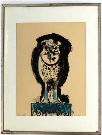 Sutherland Graham (Londra -1903 1980) "Bird form", litografia a colori (cm...