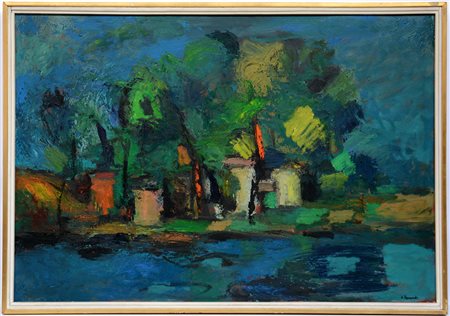 D'Accardi Gian Rodolfo (1906 1993) "Paesaggio" 1960, olio su tela (cm...