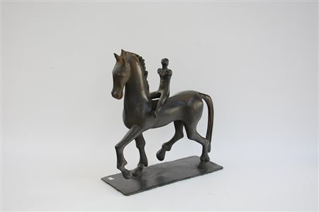 Marcello Pietrantoni (Brescia 1934) "Mikola", 1994 scultura in bronzo (h. cm...