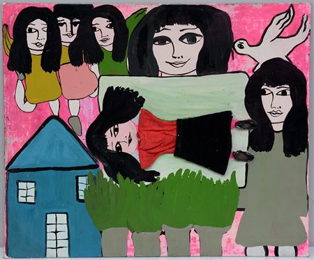 Candida Bissoni (Roncoferrato (MN) 1936) "Senza titolo" tecnica mista e...