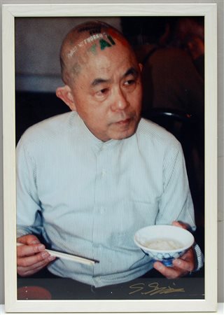 Shozo Shimamoto (Osaka 1928 - 2013) "Senza titolo" fotografia a colori (cm...