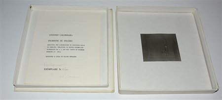 Antonio Calderara (Abbiategrasso 1903 - Vacciago 1978) multiplo in peltro (cm...