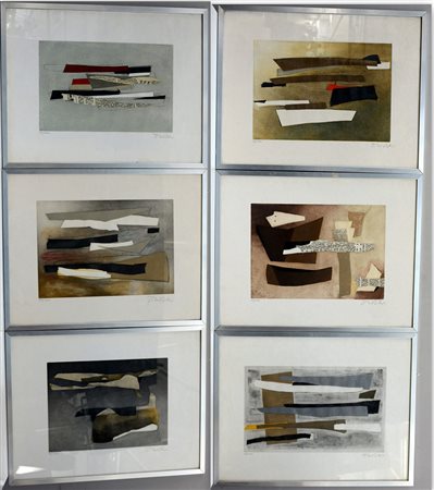 Hans Richter (Berlino 1888 - Locarno 1976) sei acqueforti con acquatinta...