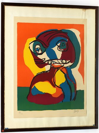 Karel Appel (Amsterdam 1921 - Zurigo 2006) "Senza titolo", litografia a...
