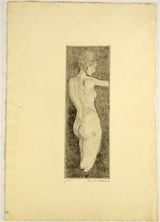 Danila Cremona Nudo femminile" acquaforte (cm 39x25,5) prova d' artista,...