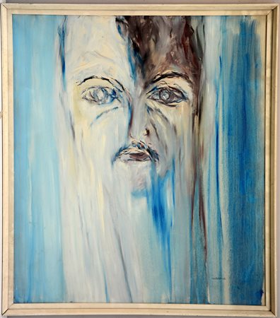 Messana "Volto" tecnica mista su tela, firmata in basso a destra (cm 80x70)....